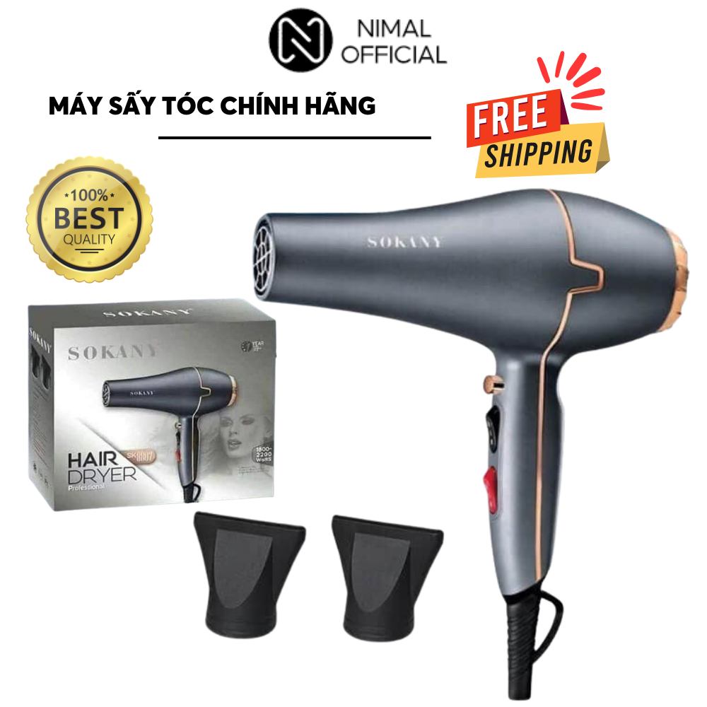 Máy Sấy Tóc Nimal Công Suất Mạnh Như Salon Tại Nhà Tặng Hai Đầu Sấy Tạo Kiểu 3 Mức Nhiệt Bảo Hành 12 Tháng