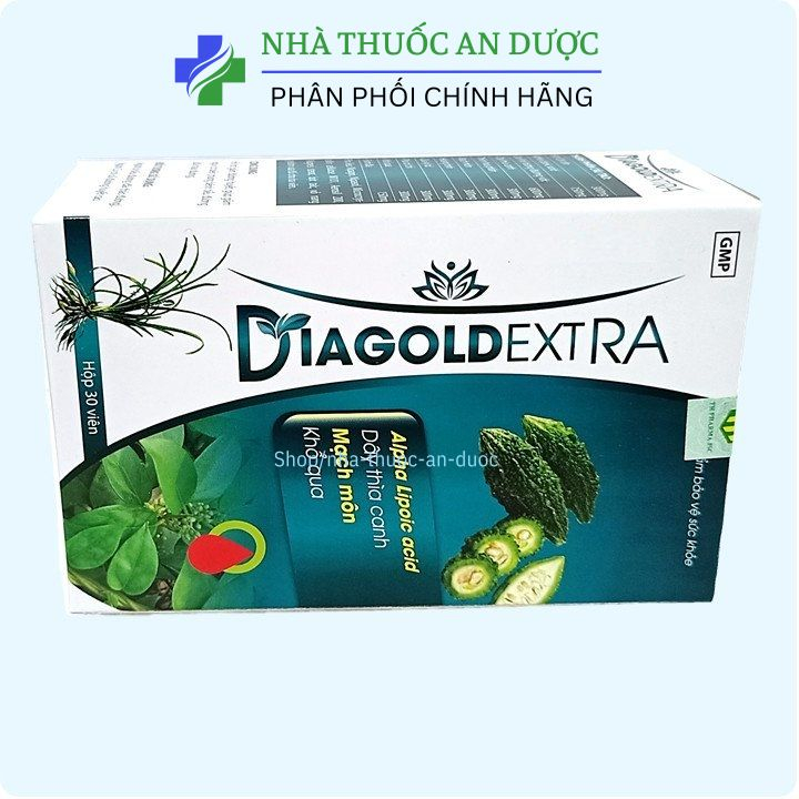 Viên uống giảm Tiểu Đường Diagold Extra giảm biến chứng tiểu đường Hộp 30 viên