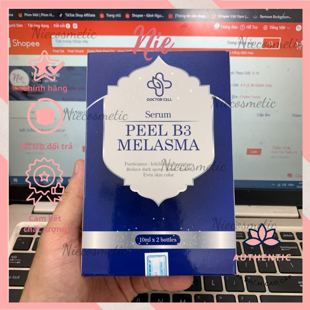 Set peel b3 Melasma trẻ hóa dưỡng trắng xử lý mụn hiệu quả