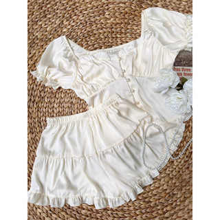 Set đồ bộ ngủ lụa ngắn tay