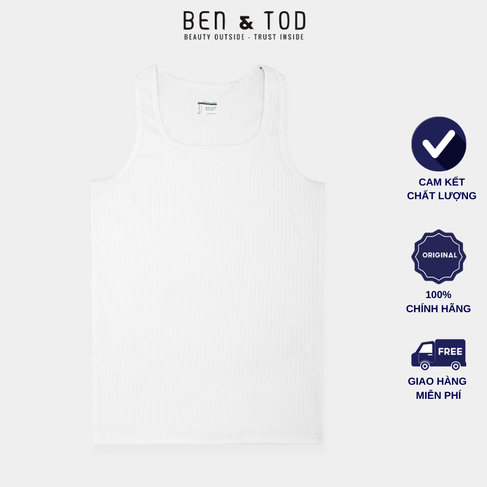 Áo lót ba lỗ nam BEN & TOD vải cotton mềm mại, thoáng khí, thấm hút mồ hôi 22047