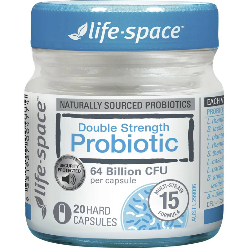 Viên uống men vi sinh Life Space Double Strength Probiotic 64 tỷ lợi khuẩn Úc - hỗ trợ tiêu hoá cho người lớn