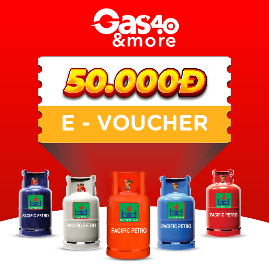 Toàn Quốc [E-Voucher] Gas4.0 &more – Ưu đãi 50k cho sản phẩm bình Gas Pacific Petro 12kg