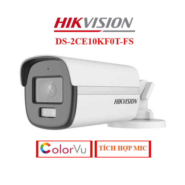 Camera Hikvision 5mp có mic âm thanh, có màu đêm 16H0T-ITPFS | 76H0T-ITMFS | 10KF0T-FS | 70KF0T-MFS chính hãng