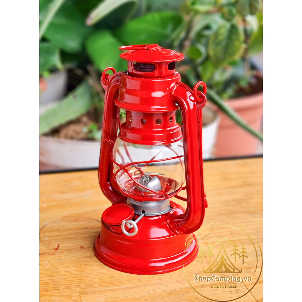 Đèn bão đèn dầu size nhỏ 19cm decor trang trí nhà cửa, đèn măng xông cắm trại dã ngoại cổ điển - Camping VietNam