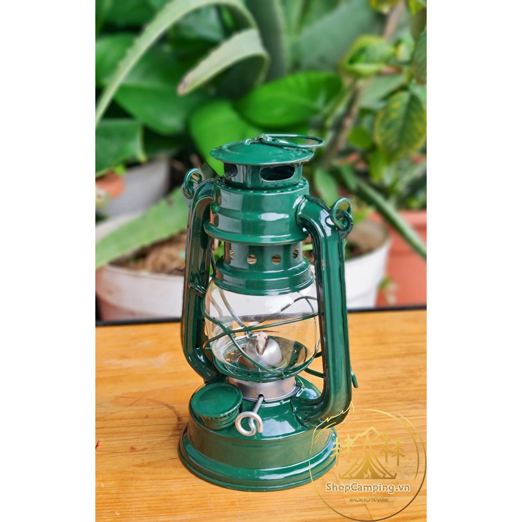 Đèn bão đèn dầu size nhỏ 19cm decor trang trí nhà cửa, đèn măng xông cắm trại dã ngoại cổ điển - Camping VietNam