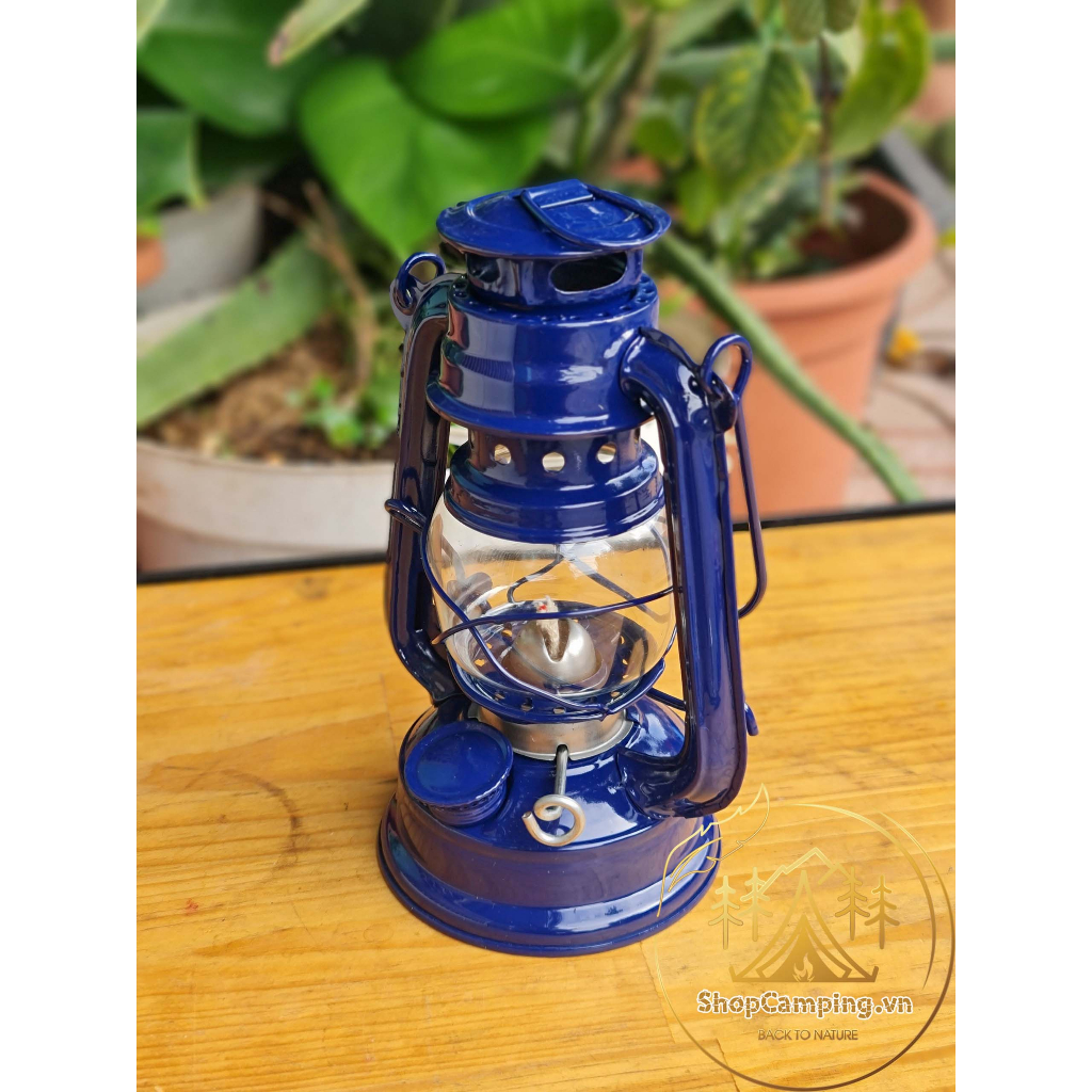 Đèn bão đèn dầu size nhỏ 19cm decor trang trí nhà cửa, đèn măng xông cắm trại dã ngoại cổ điển - Camping VietNam