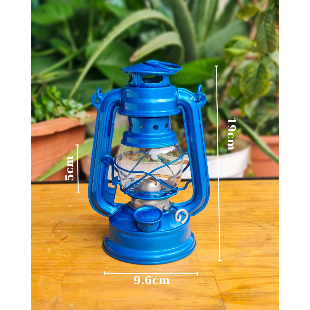 Đèn bão đèn dầu size nhỏ 19cm decor trang trí nhà cửa, đèn măng xông cắm trại dã ngoại cổ điển - Camping VietNam