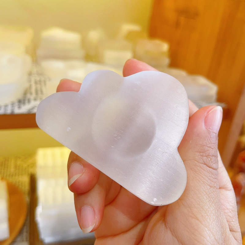 Đế đỡ bi cầu Đá Selenite, Đá thanh tẩy