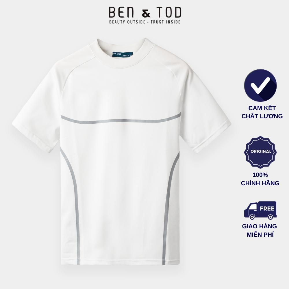 Áo thun nam cổ tròn BEN &amp; TOD B1210BB338 cotton trẻ trung, thoải mái,  năng động co giãn, thoáng mát