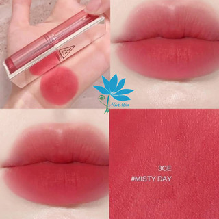  Son Thỏi 3CE Blur Matte Lipstick Misty Day Tông Màu Hồng San Hô Pha Một Chút Tím Nude 4g Chất Son Mịn Lì Nhẹ 