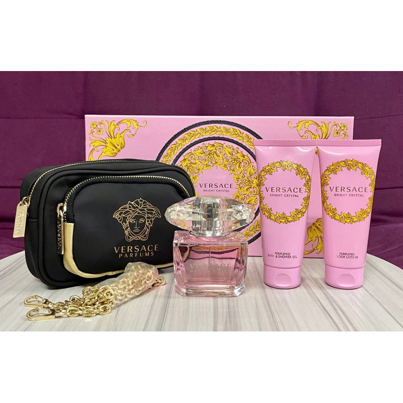 -Set nước hoa nữ Versace Bright Crystal EDT 4 món