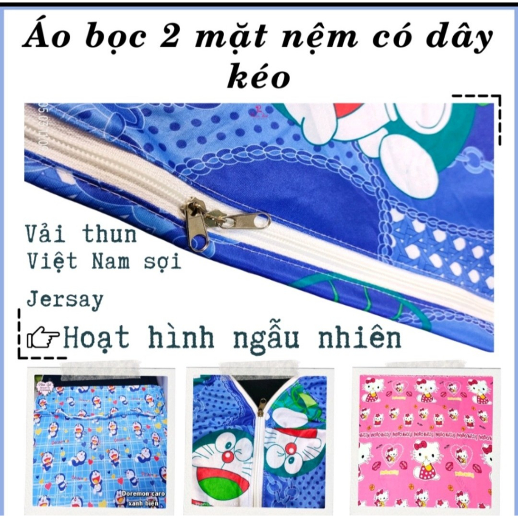 📌SIÊU RẺ_Áo bọc nệm thun lạnh đủ size cho nệm thẳng, vỏ nệm có khóa ké