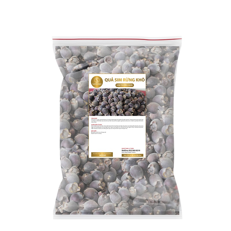 Quả Sim Rừng khô thượng hạng thương hiệu SATOSO gói 1kg