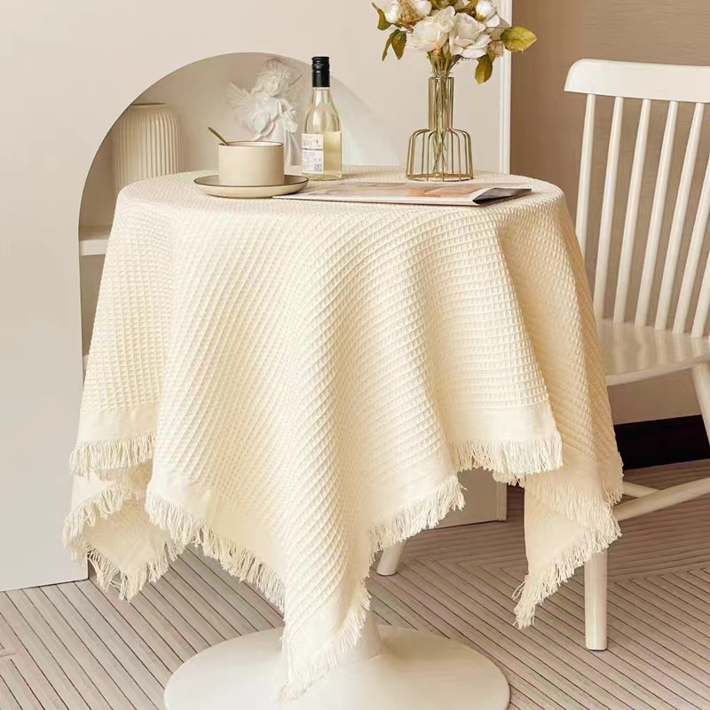 Khăn trải bàn vải cotton dệt dày dặn sang trọng, Thảm tủ đàn piano, bàn ghế sofa trang trí