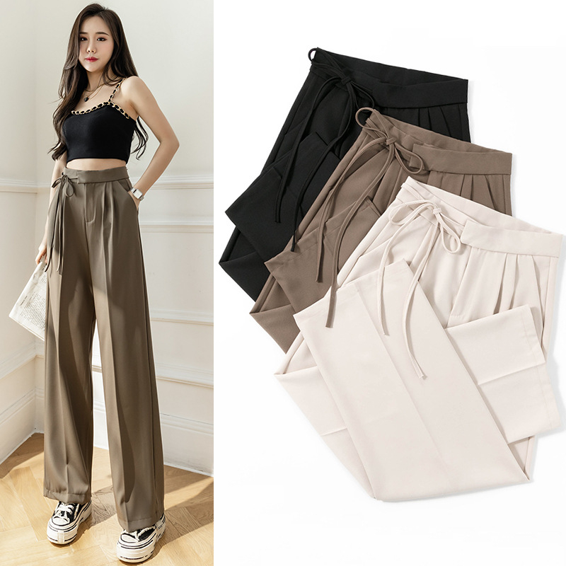 Quần Ống Rộng Nữ Lưng Cao Dáng Suông Culottes Chất Ruby Hàn Cao Cấp Phối Dây Buộc Eo Nhiều Màu Hot Dễ Kết Hợp Hh100