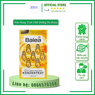 Viên Nang Tinh Chất Dưỡng Da Balea Steady Europe - Dưỡng Da Q10 Anti-Wrinkle Concentrate, 7 Capsules