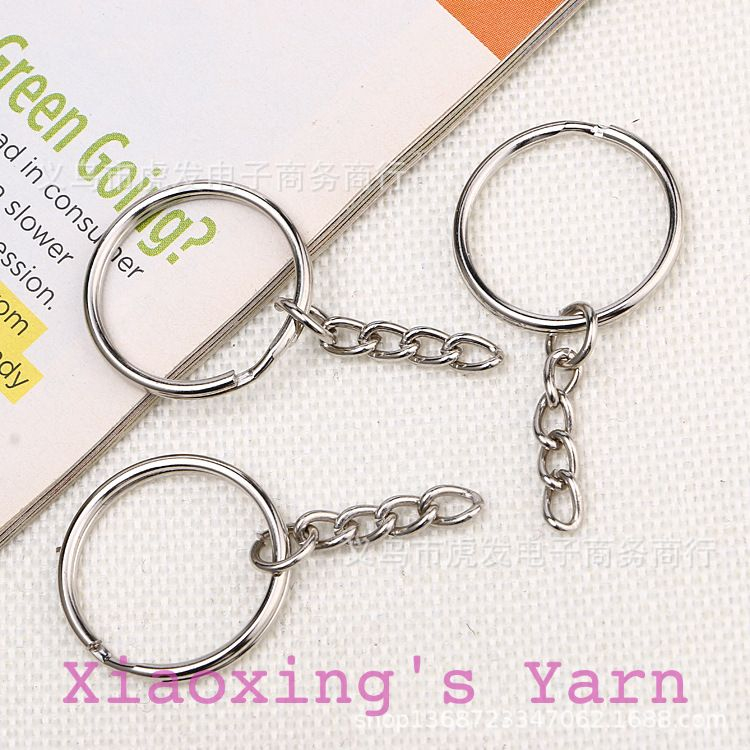 Túi 10 móc khoá khoen tròn cao cấp làm thủ công DIY gắn thú bông treo chìa khoá đan móc len | Xiaoxing's Yarn