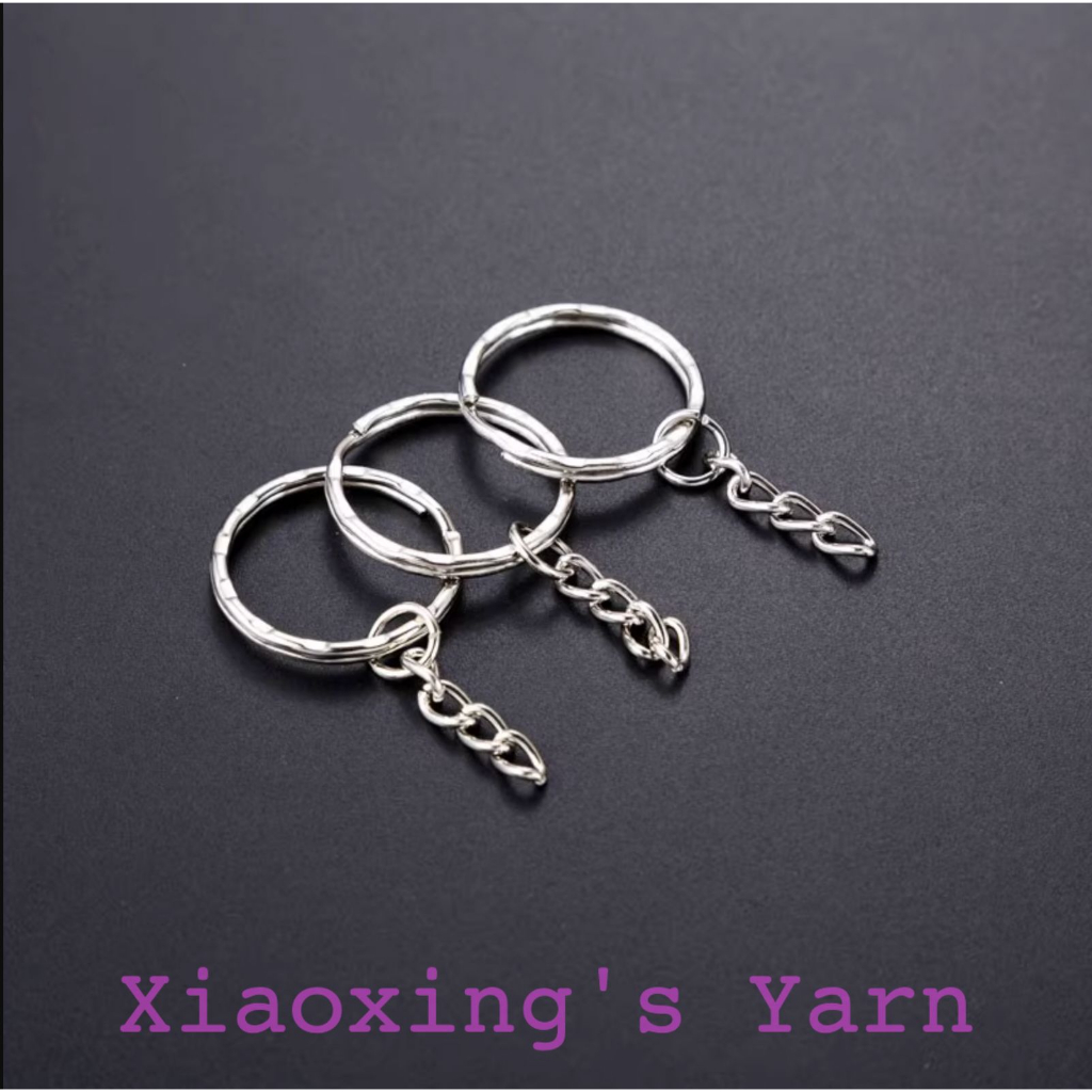 Túi 10 móc khoá khoen tròn cao cấp làm thủ công DIY gắn thú bông treo chìa khoá đan móc len | Xiaoxing's Yarn