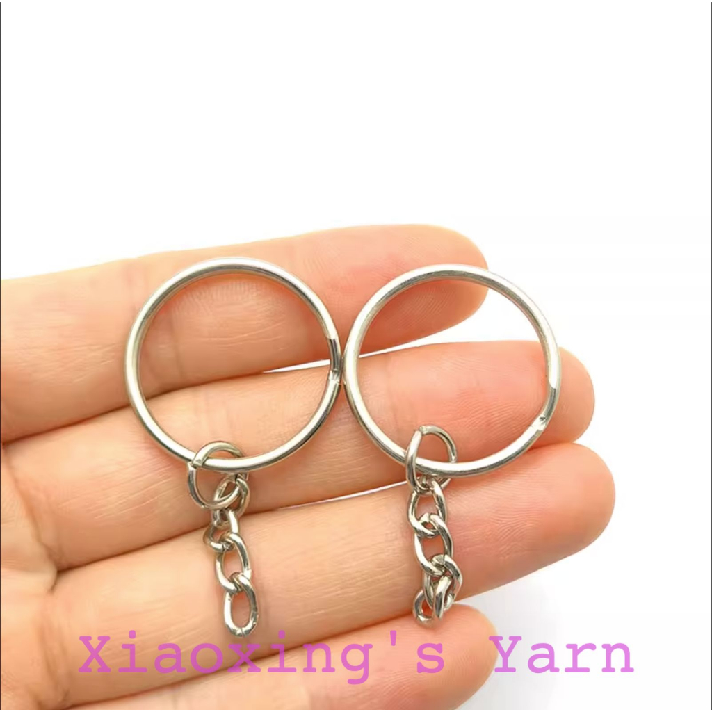 Túi 10 móc khoá khoen tròn cao cấp làm thủ công DIY gắn thú bông treo chìa khoá đan móc len | Xiaoxing's Yarn