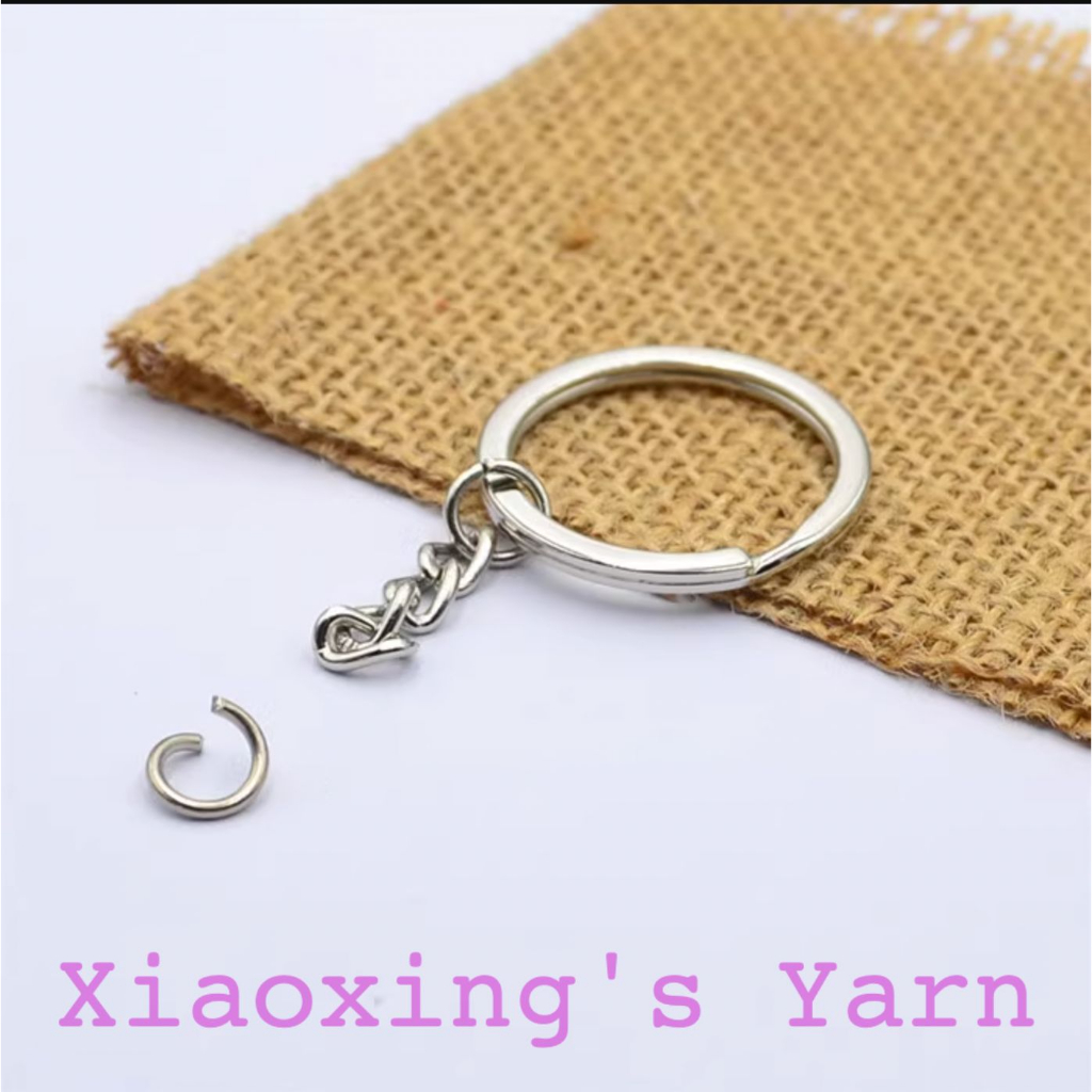 Túi 10 móc khoá khoen tròn cao cấp làm thủ công DIY gắn thú bông treo chìa khoá đan móc len | Xiaoxing's Yarn