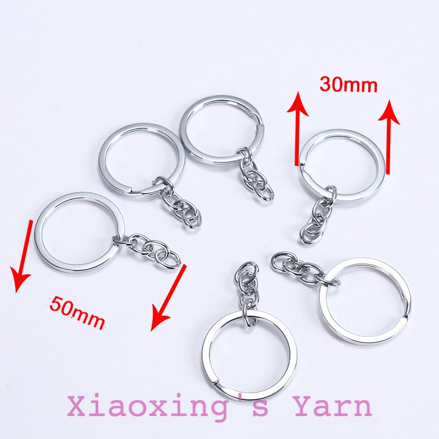 Túi 10 móc khoá khoen tròn cao cấp làm thủ công DIY gắn thú bông treo chìa khoá đan móc len | Xiaoxing's Yarn