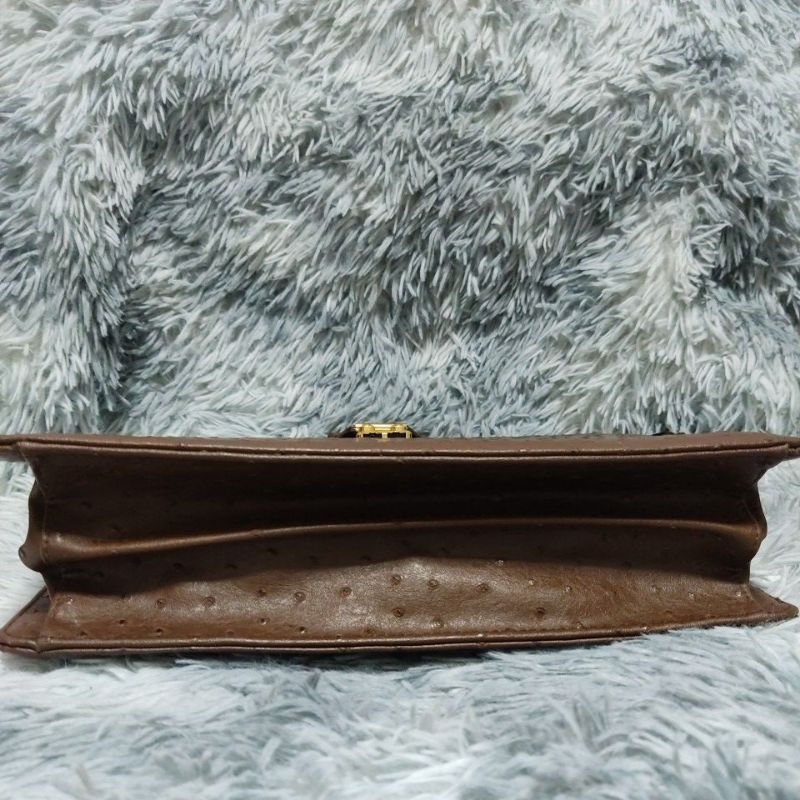 Túi M75 si hiệu tuyển Nhật da bò dập vân đà điểu dáng doctor 33cmx27cmx5cm