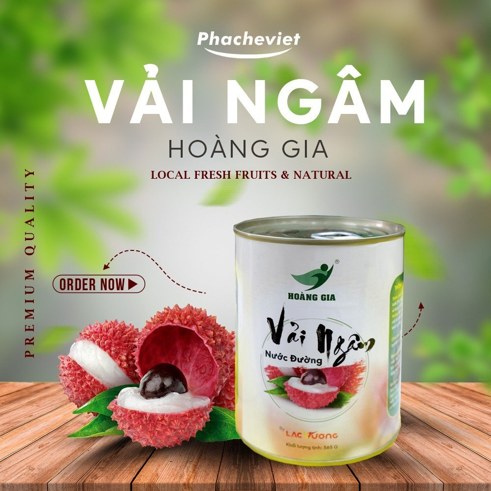 Vải Ngâm Nước Đường Đủ Loại 560G