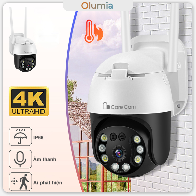 Camera wifi 5.0Mp carecam 360 độ camera ngoài trời không dây an ninh chống trộm Olumia 20HS500