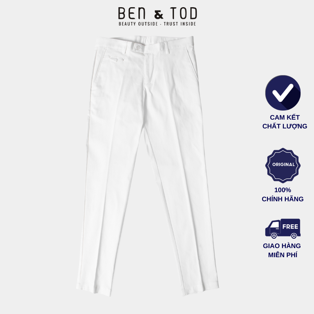 Quần kaki nam BEN &amp; TOD 061/B trơn đơn giản, co giãn, cao cấp, dày dặn