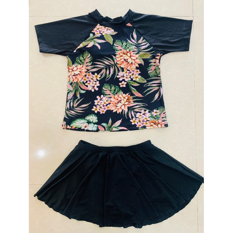 Bộ áo tắm size xxl phom suông giấu bụng 75-85 kg