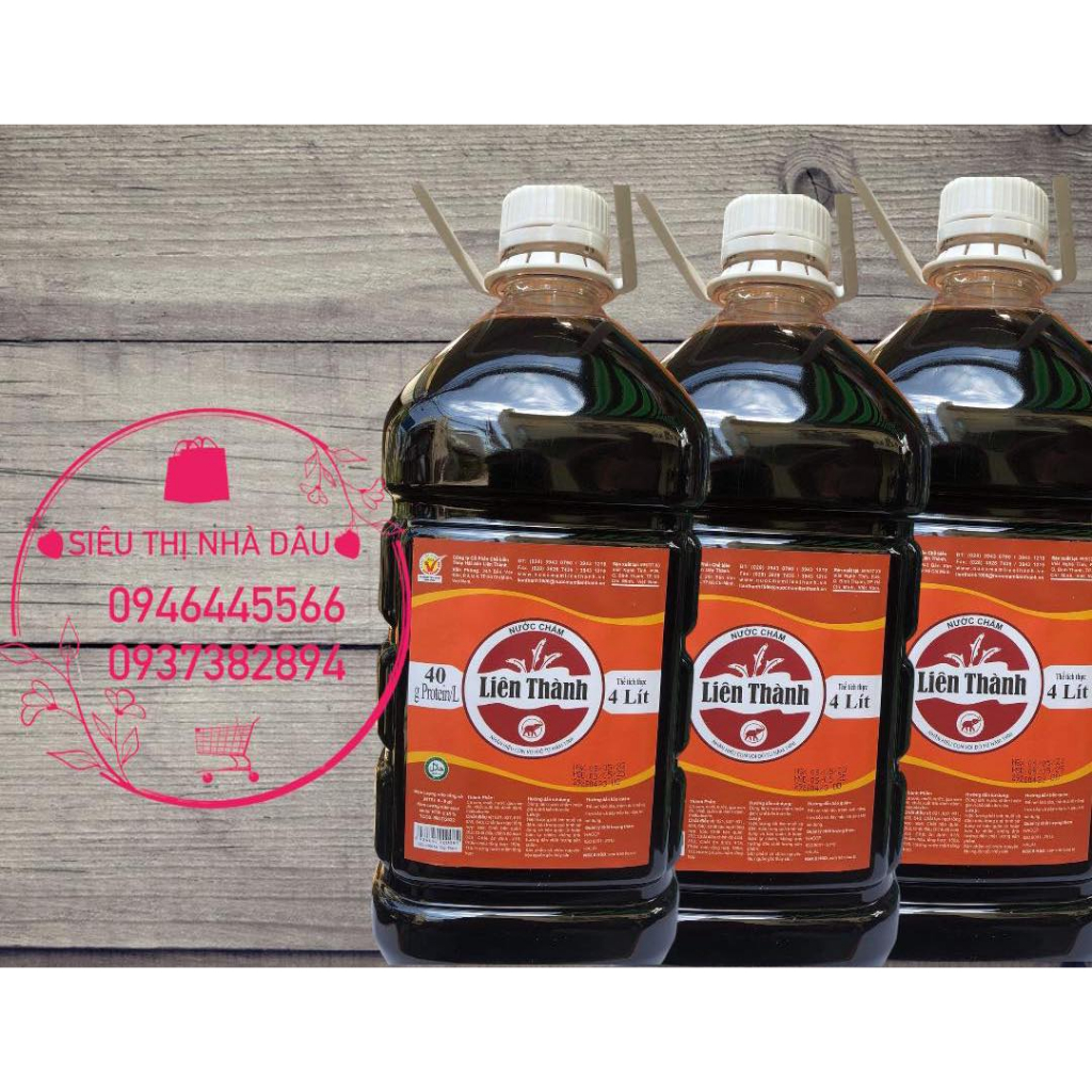 ( ship mọi tỉnh ) Nước mắm Liên Thành 40 gram protein can 4 lít