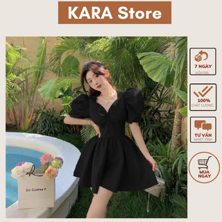 Đầm thiết kế hàng bigsize 40-75kg , dáng xoè , tay bồng , chiết eo tôn dáng siêu xinh