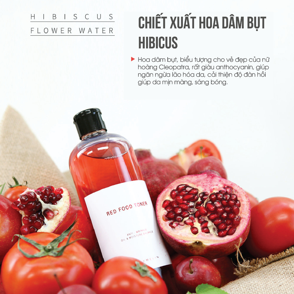 Nước Hoa Hồng Trái Cây Đỏ Graymelin Red Food Toner 500ml