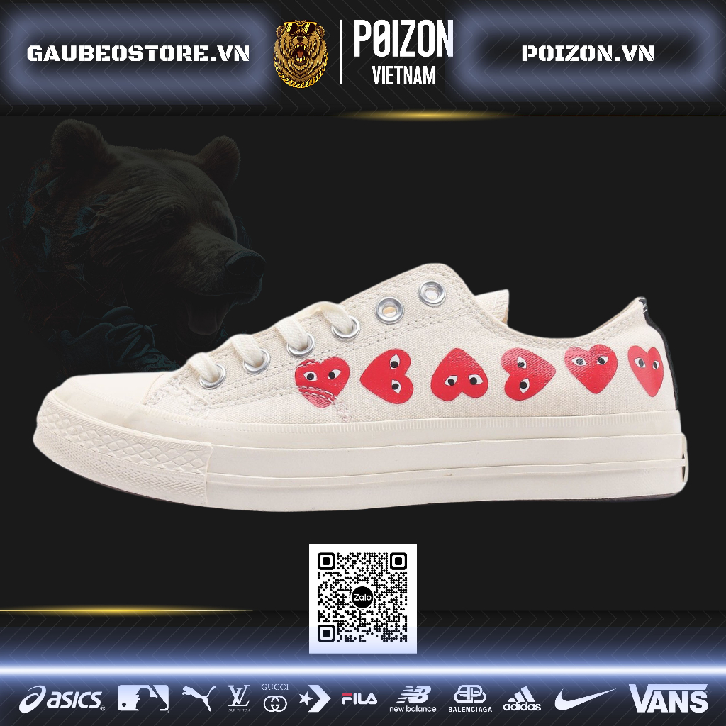 Giày Best Original Quality *like*auth like*authentic Sneaker *_CDG Play x _Converse 1970s_* 162975C