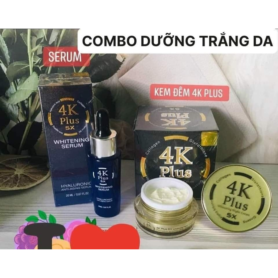 Serum 4k plus và kem 4k plus Thái Lan