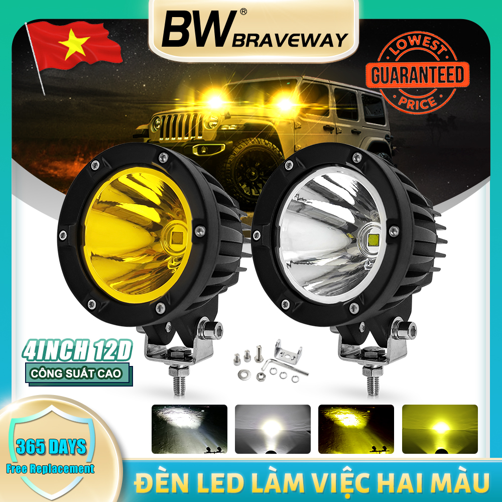 4inch Vòng phụ trợ LED xe ánh sáng trắng LED làm việc ánh sáng xe máy tại chỗ sương mù đèn pha cho xe 4x4
