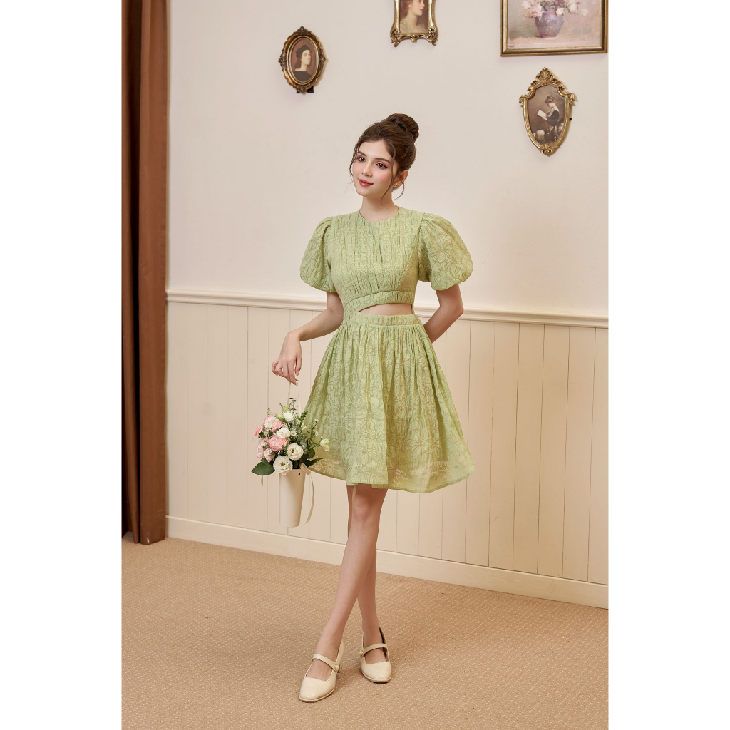 OLV - Đầm Sage Jacquard Dress