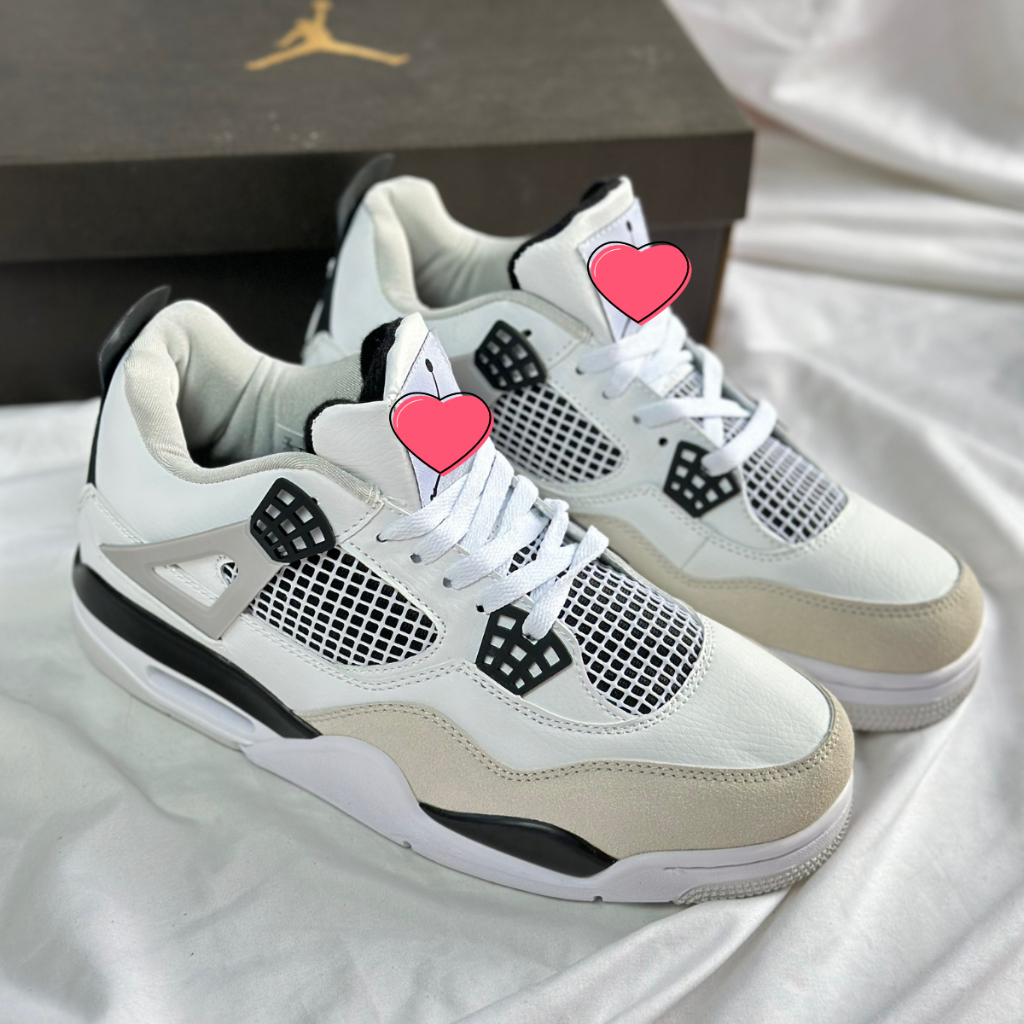 Giày thể thao Jor.dan 4 retro giày sneaker bản đẹp giày sport bản đen trắng xanh trắng hàng vip 1 chất lượng cao