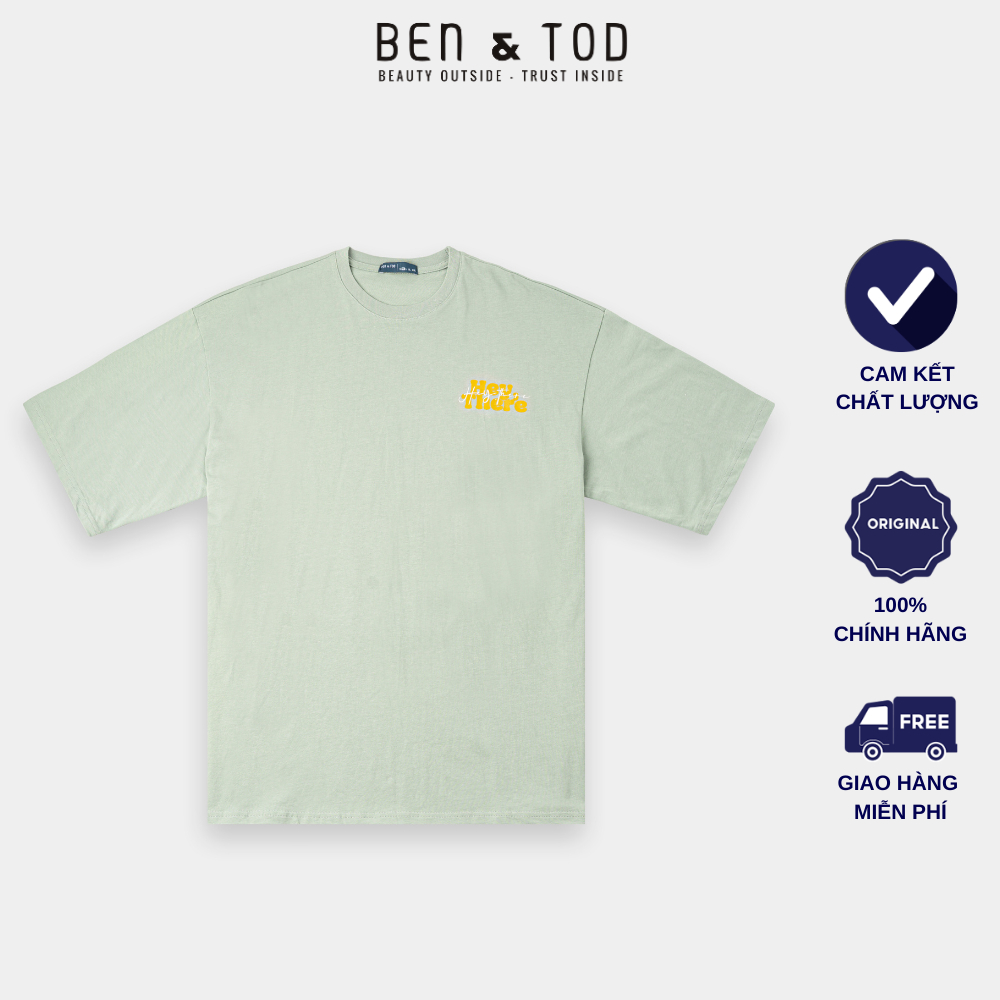 Áo thun nam cổ tròn BEN &amp; TOD O1210BB150 vải cotton, trẻ trung, thanh lịch, đơn giản, basic, cao cấp