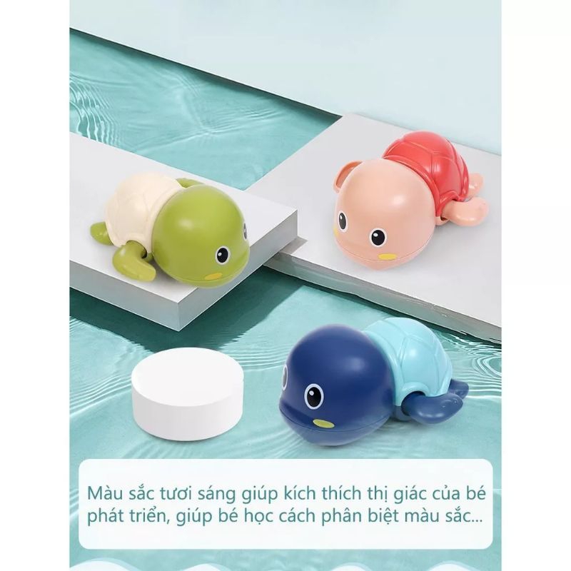 Đồ chơi nhà tắm rùa bơi vặn cót (set 3con)