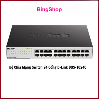 D-link switch gigabit 24 cổng 10/100/1000mbps gắn tủ/ để bàn -bộ chia mạng switch d-link dgs-1024c