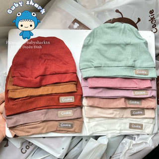 Mũ tròn và set bao tay bao chân sơ sinh cho bé 0-6M cookie
