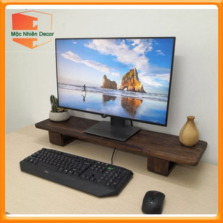 Kệ kê màn hình máy tính bằng gỗ kệ gỗ thông kê đồ tiện dụng mn-93