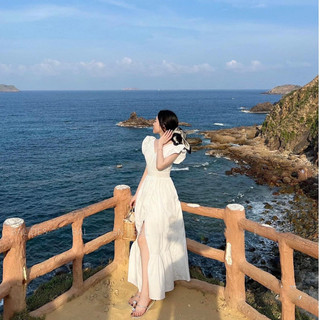 Đầm Maxi Cánh Tiên Đi Biển Cổ V Dáng Xòe Công Chúa V4070