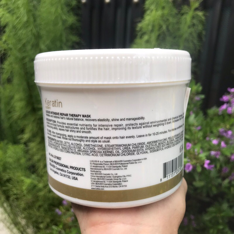 Mặt nạ phục hồi tóc hư tổn Luxliss Keratin Intensive Repair Therapy Mask 400ml