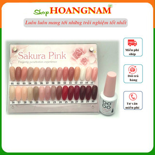 Sơn gel thạch bobo màu vang đỏ chăm sóc móng làm nail shop hoangnam