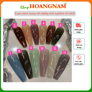 Sơn gel thạch bobo sét 12 màu shop đồ nail giá rẻ shop Hoangnam