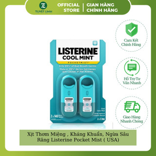 Xịt Thơm Miệng , Kháng Khuẩn, Ngừa Sâu Răng Listerine Pocket Mist ( USA)