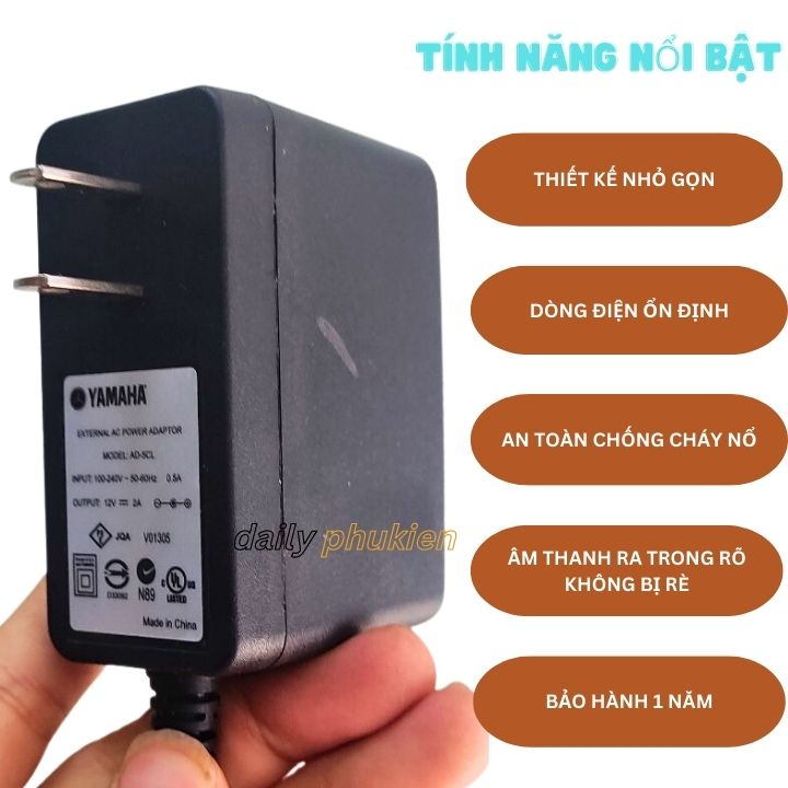 Cục nguồn đàn yamaha 12v 1a giá rẻ dailyphukien